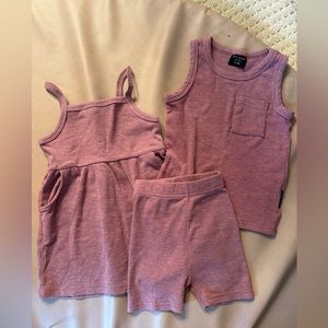 3 for 1!!! Two Little Bipsy Sets: dress or shorts set